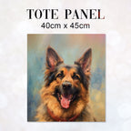 TOTE German Shepherd Fabric Bag Panel