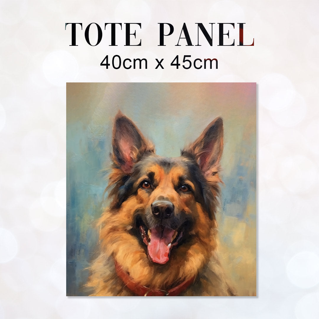 TOTE German Shepherd Fabric Bag Panel
