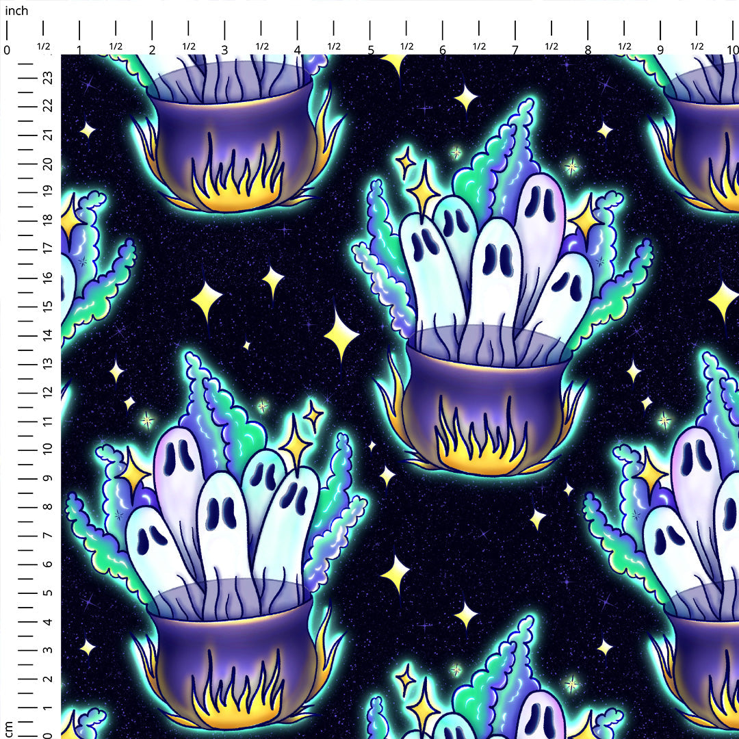Ghost Cauldron Fabric