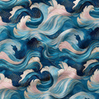 Gilded Blooming Waves Fabric