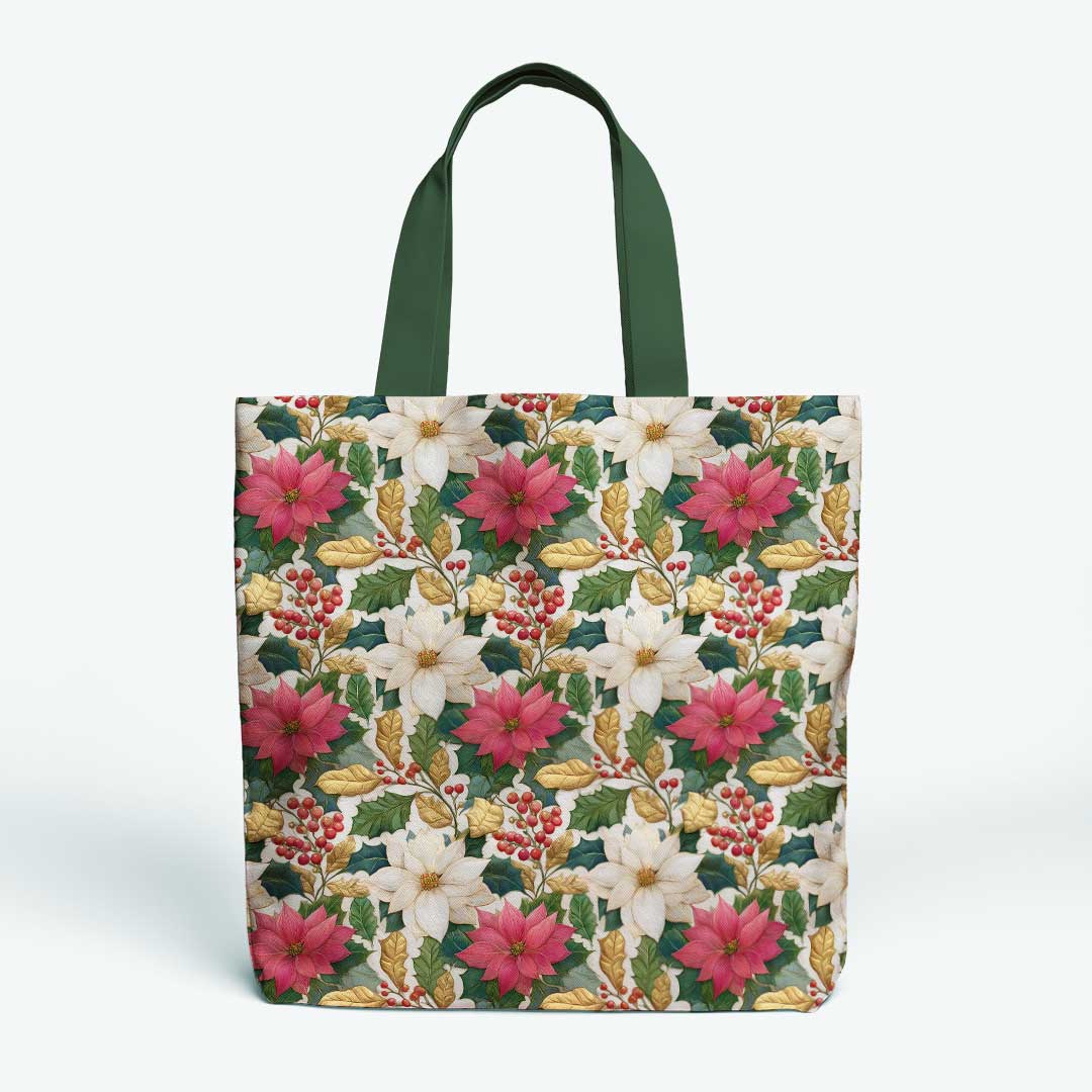 Gilded Poinsettia Fabric