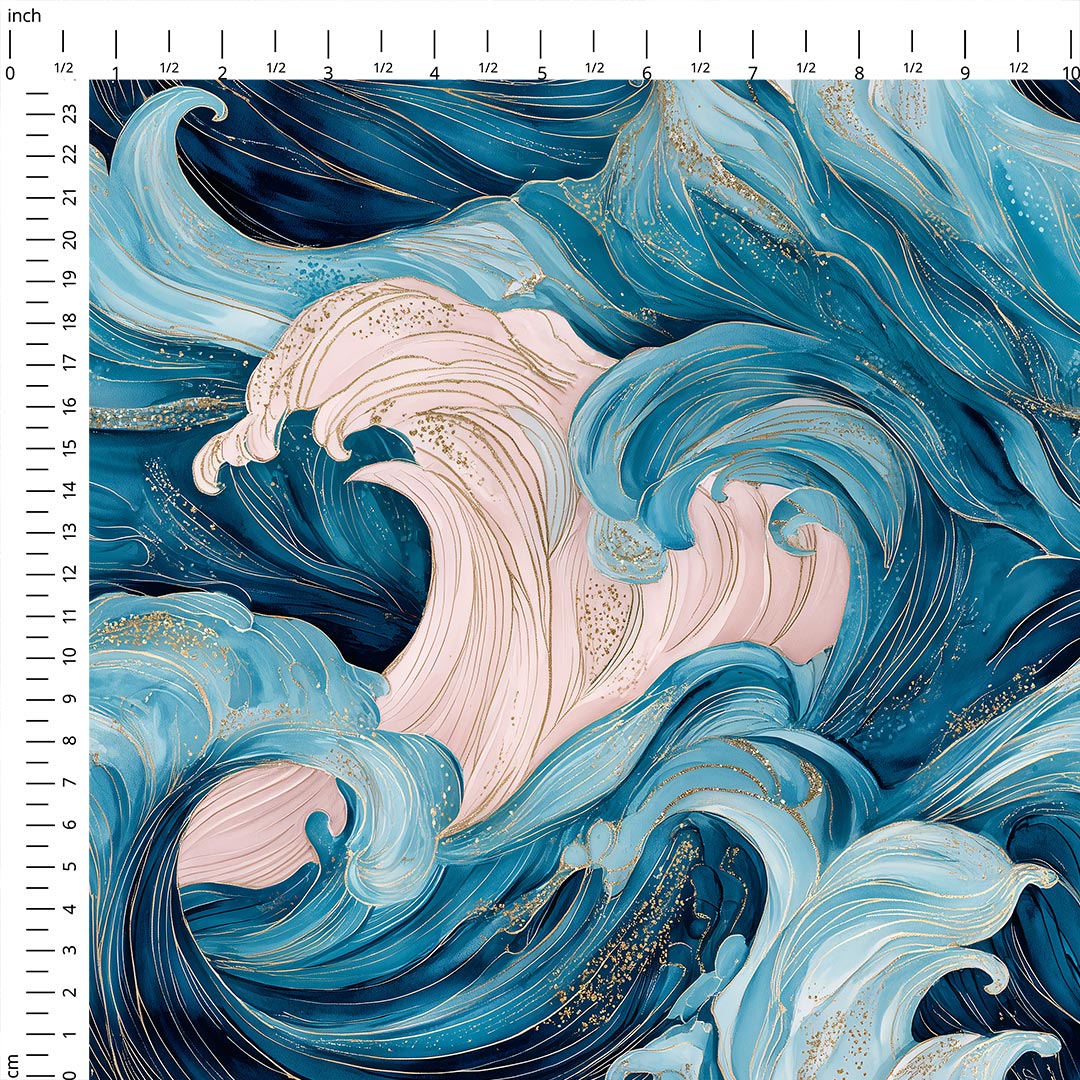 Gilded Waves 2 Fabric