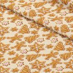 Gingerbread Cookies Cream Fabric