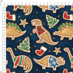 Gingerbread Dinos Fabric