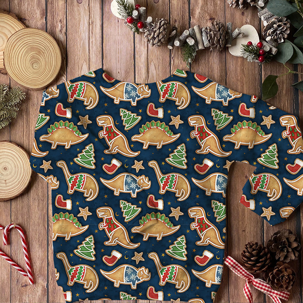 Gingerbread Dinos Fabric
