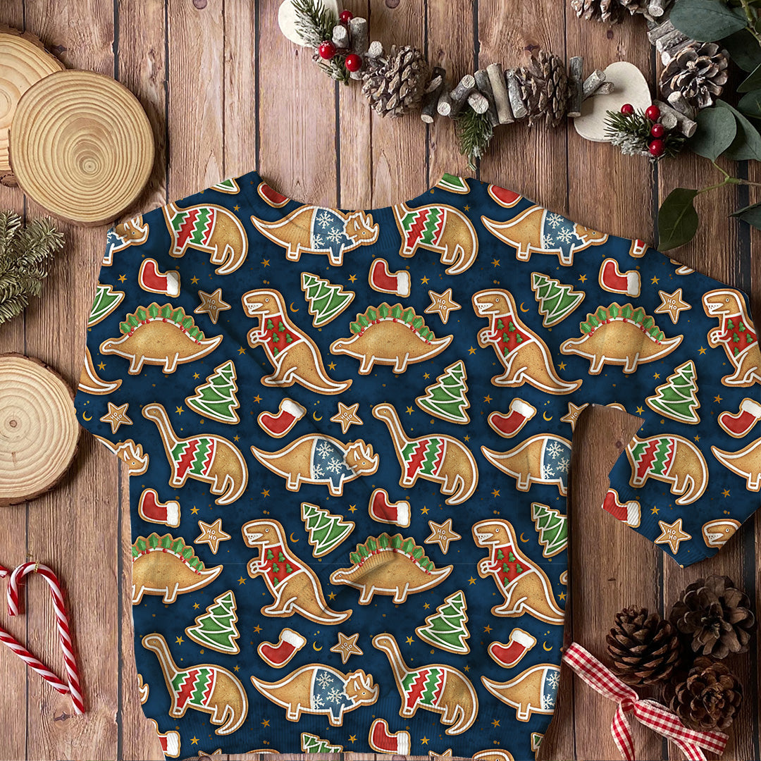 Gingerbread Dinos Fabric