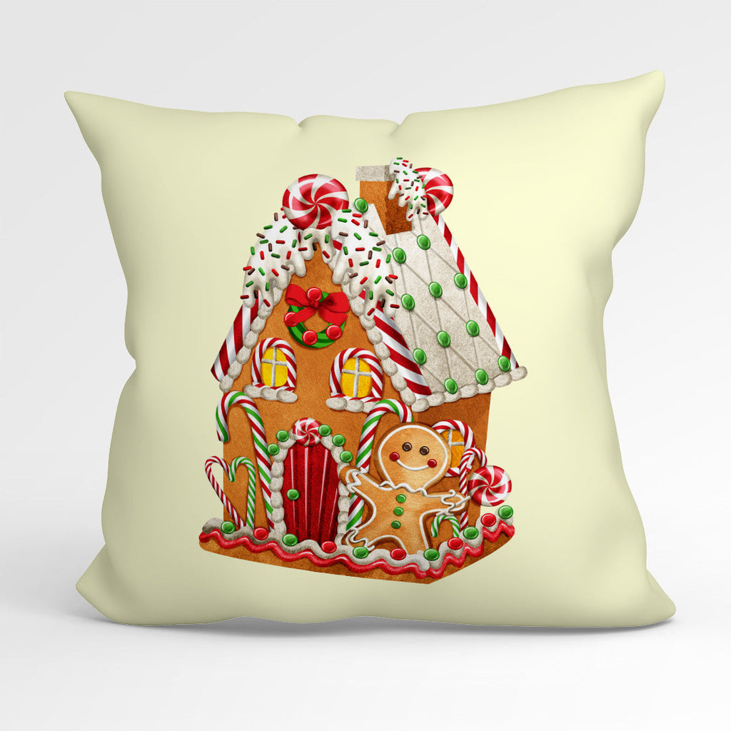 CUSHION Fabric Panel Gingerbread House