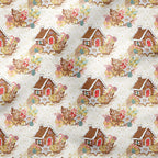 Gingerbread House White Fabric