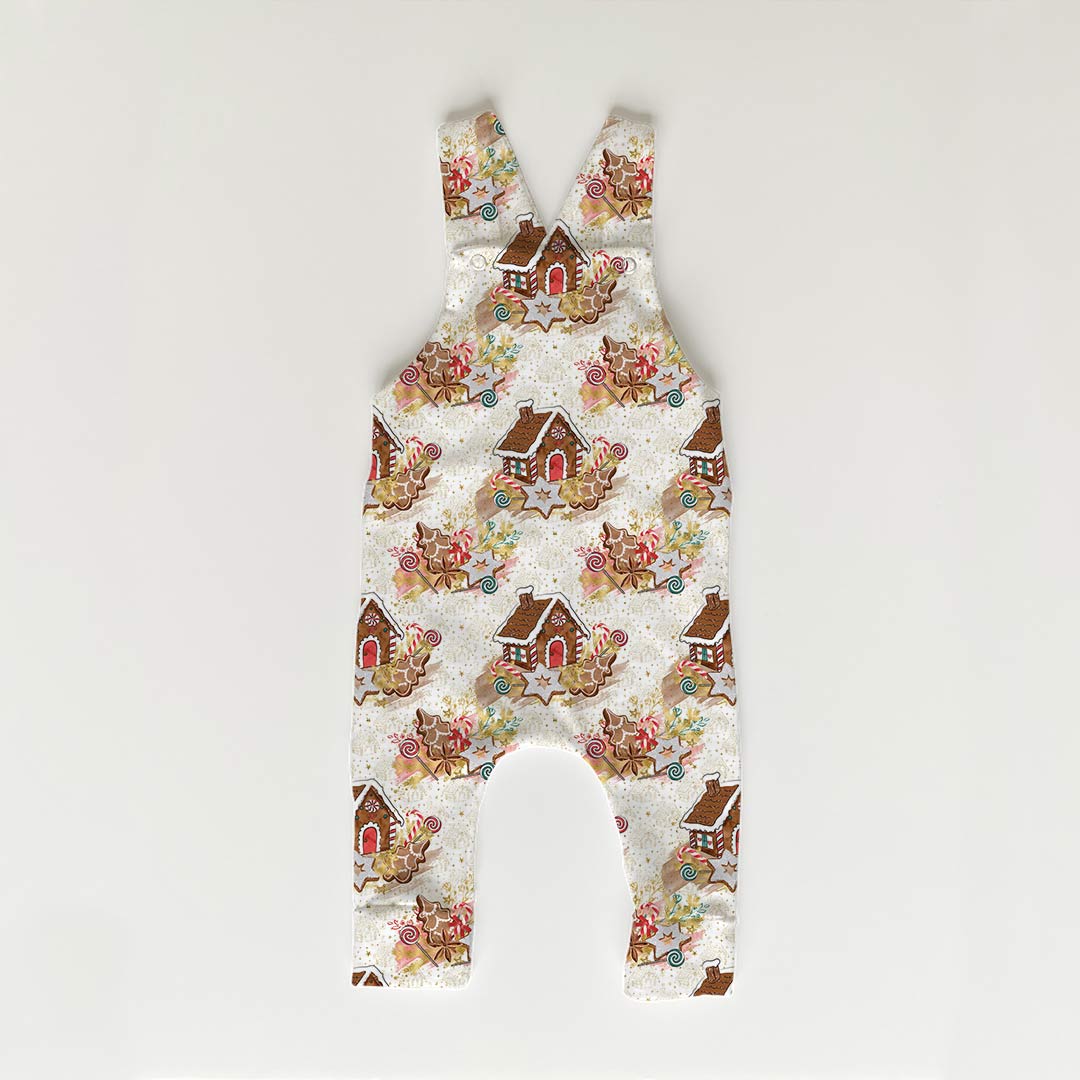 Gingerbread House White Fabric