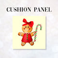 CUSHION Fabric Panel Gingerbread Lady