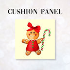 CUSHION Fabric Panel Gingerbread Lady