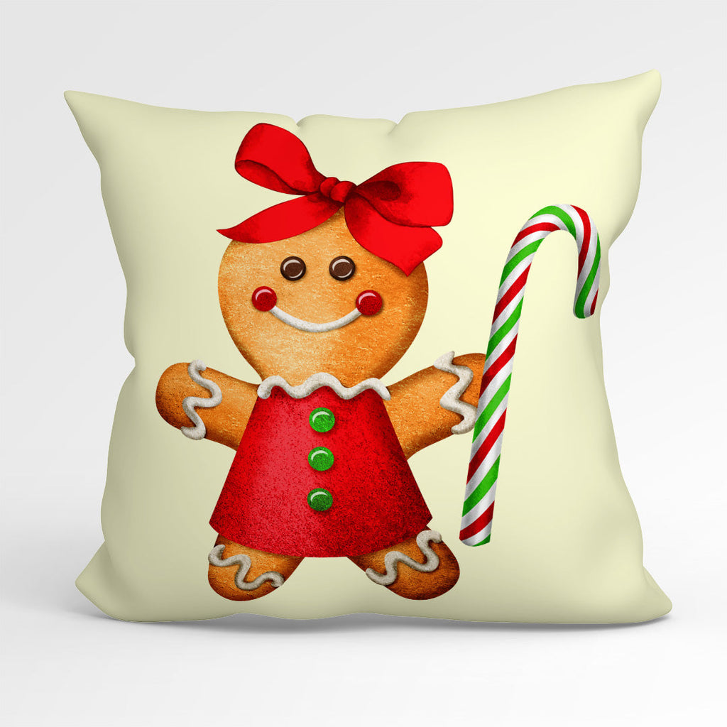 CUSHION Fabric Panel Gingerbread Lady