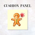 CUSHION Fabric Panel Gingerbread Man