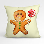 CUSHION Fabric Panel Gingerbread Man