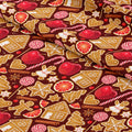 Gingerbread Cookies Red Fabric