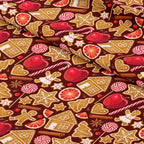 Gingerbread Cookies Red Fabric