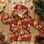 Gingerbread Cookies Red Fabric