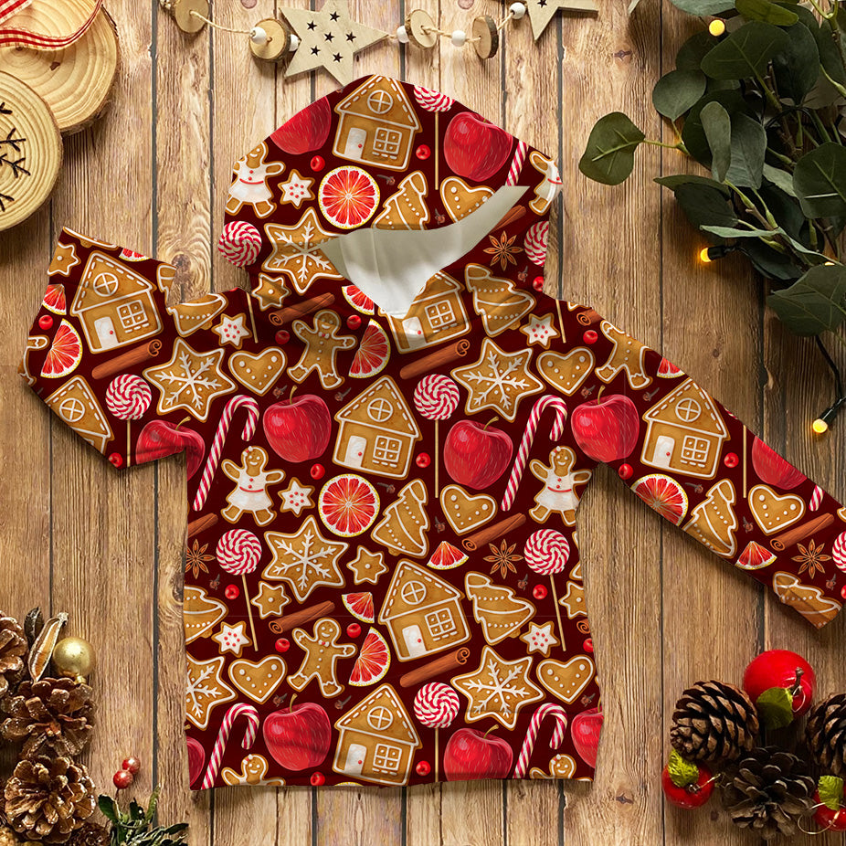 Gingerbread Cookies Red Fabric