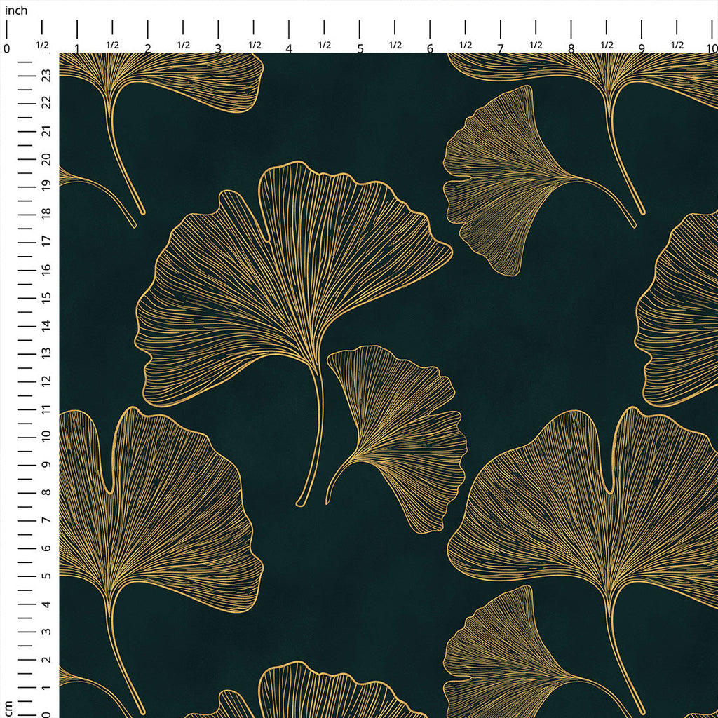 Ginkgo Dark Forest Fabric