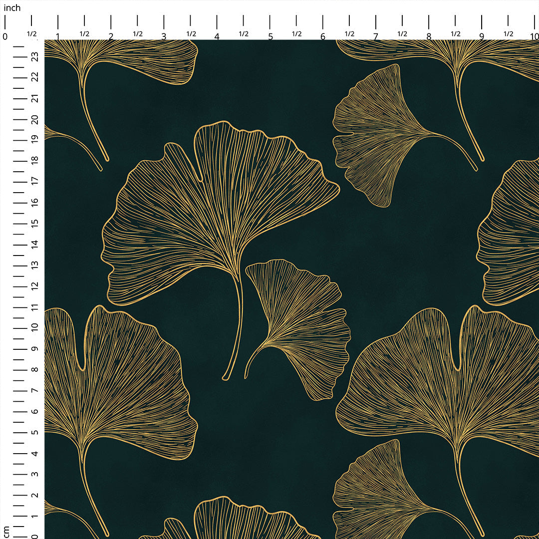 Ginkgo Dark Forest Fabric