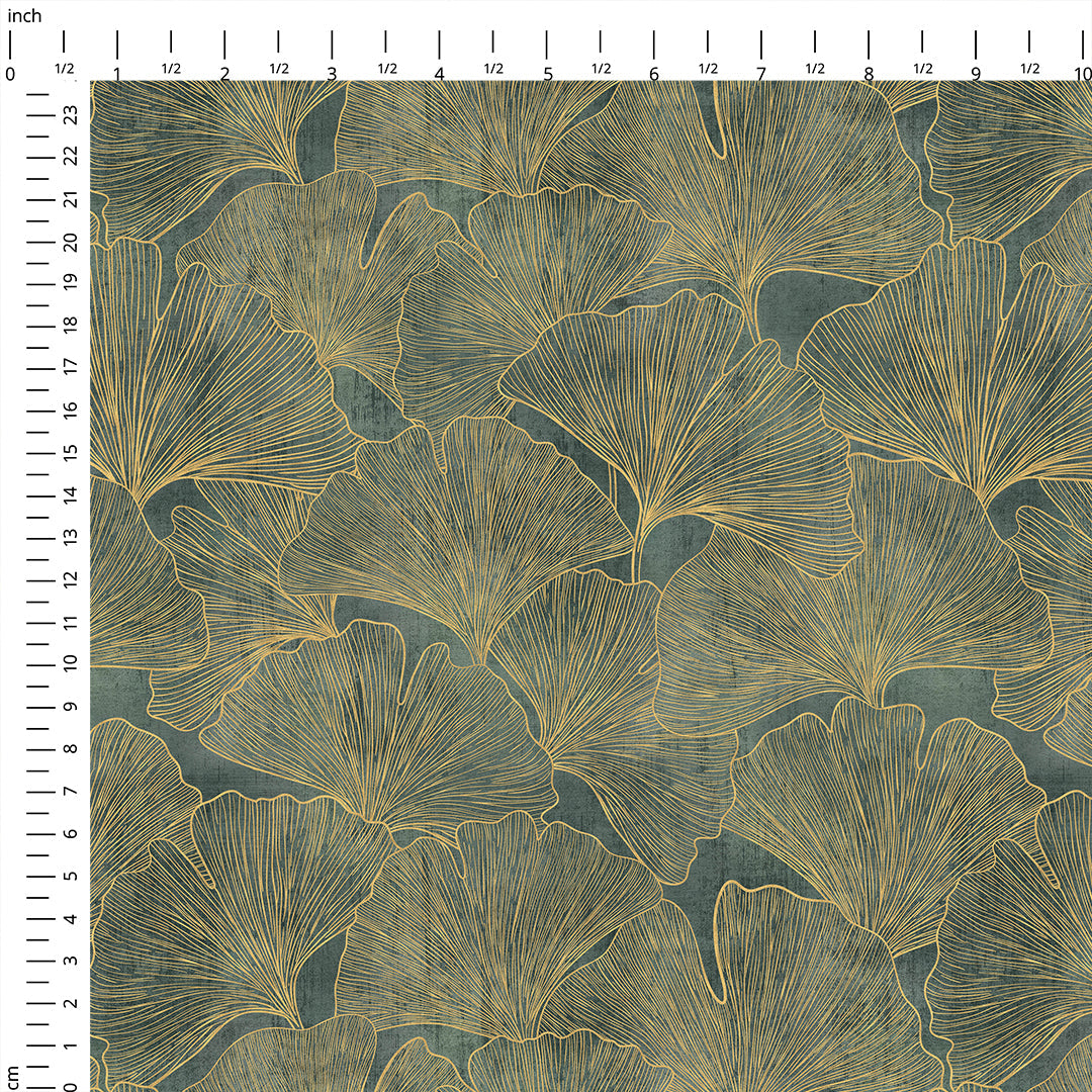 Ginkgo Midnight Elegance Fabric
