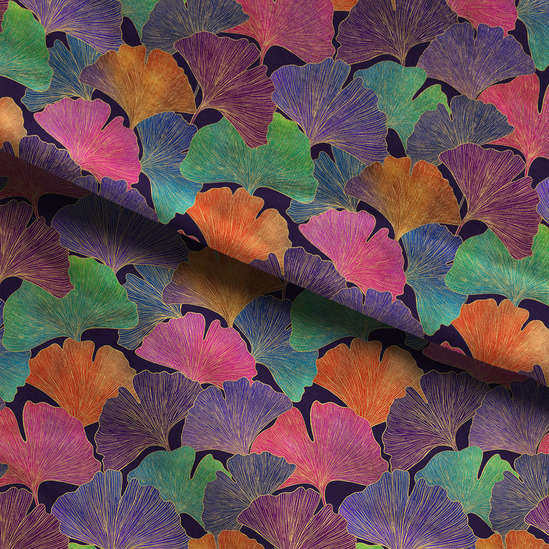 Ginkgo Rainbow Radiance Fabric