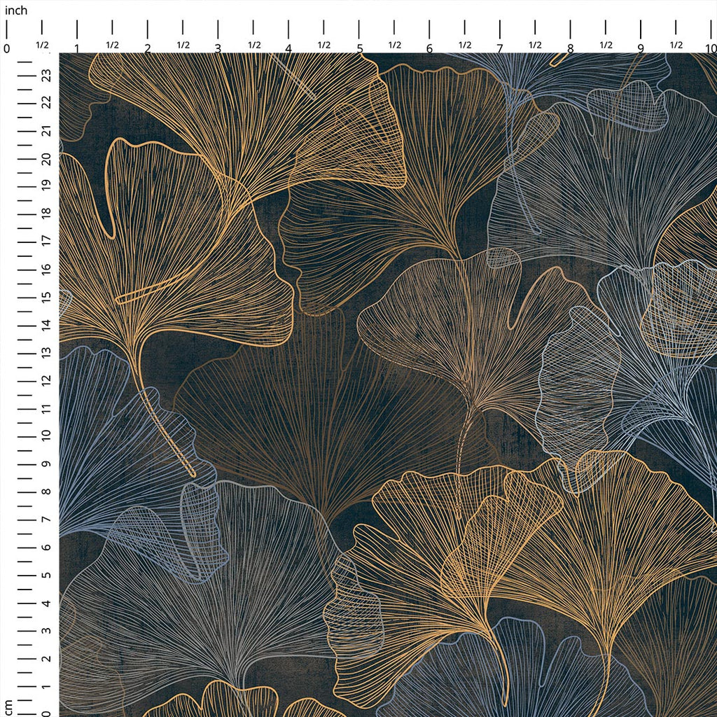 Ginkgo Rustic Bronze Fabric