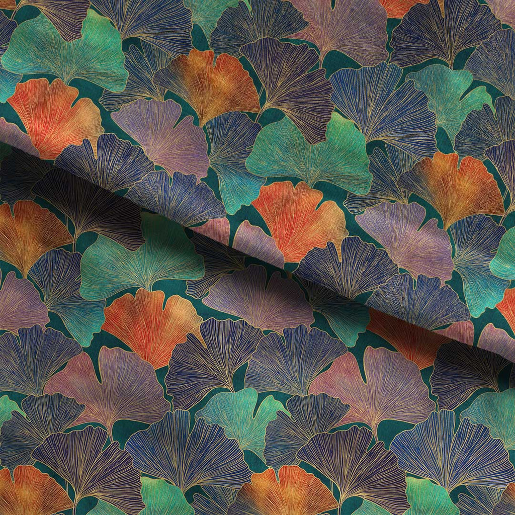 Ginkgo Sunset Glow Fabric