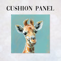 CUSHION Fabric Panel Giraffe Blue  CP-112