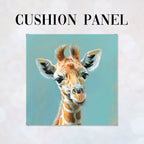 CUSHION Fabric Panel Giraffe Blue  CP-112