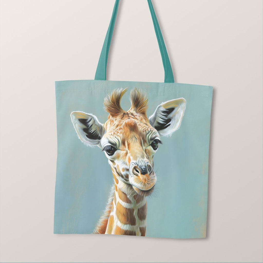 TOTE Giraffe Blue Fabric Bag Panel TP-164
