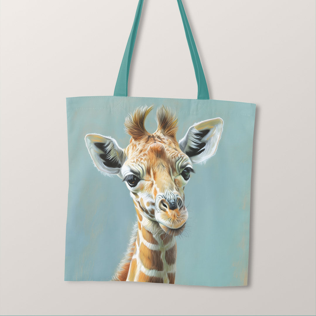 TOTE Giraffe Blue Fabric Bag Panel TP-164