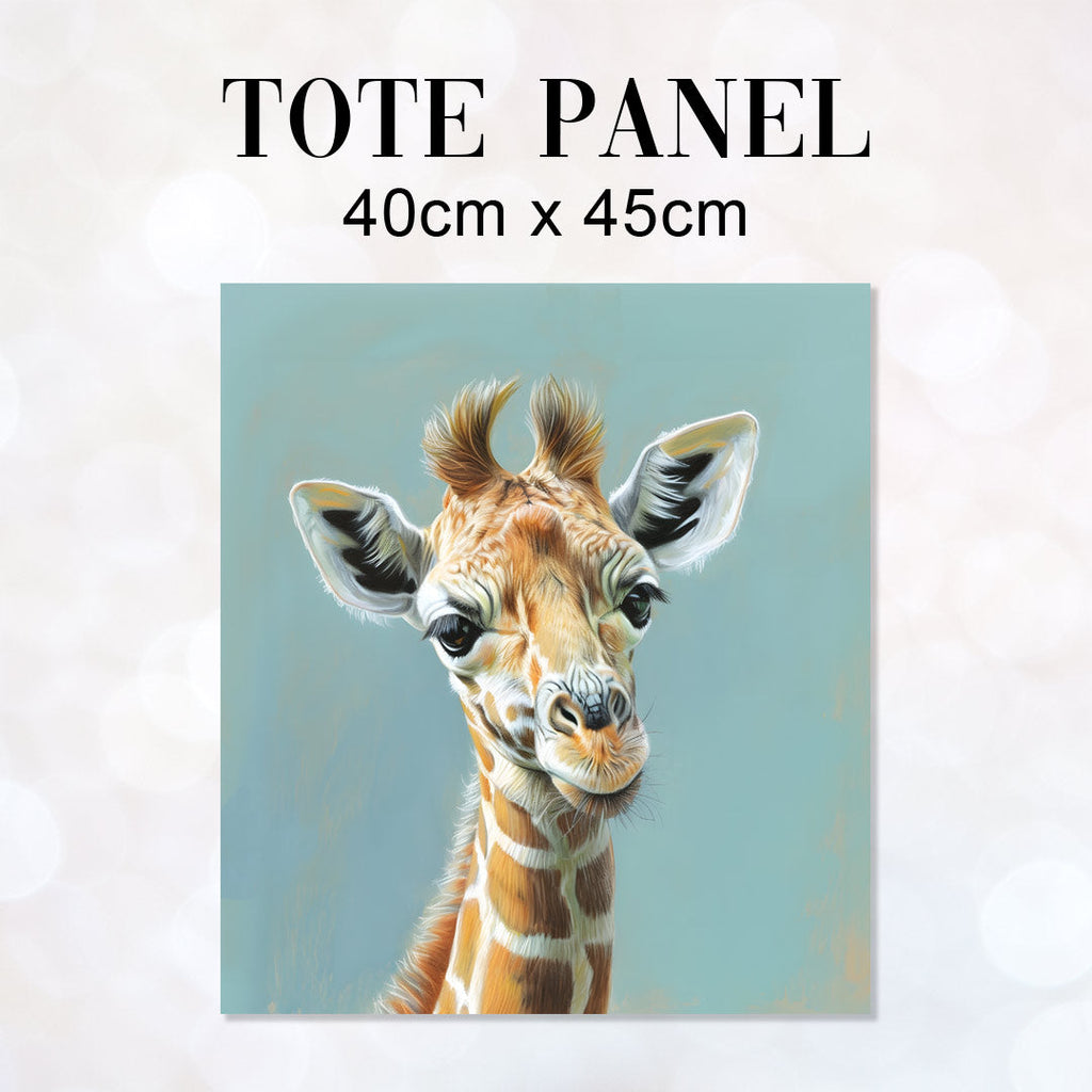 TOTE Giraffe Blue Fabric Bag Panel TP-164