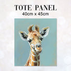 TOTE Giraffe Blue Fabric Bag Panel TP-164