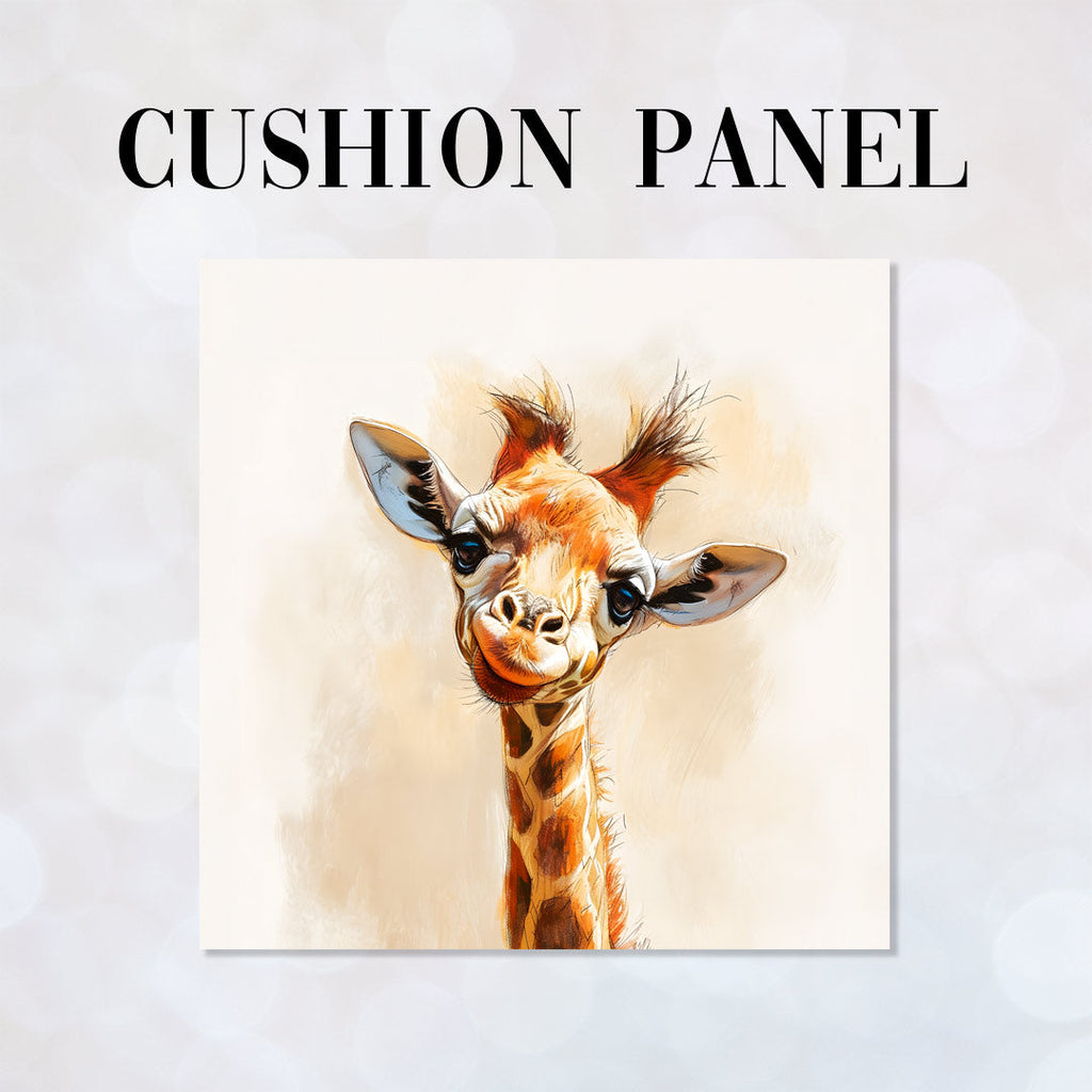 CUSHION Fabric Panel Giraffe Cream CP-113