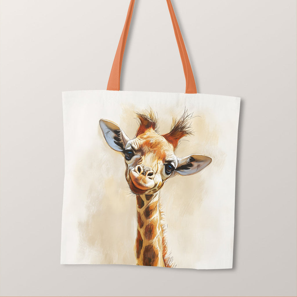 TOTE Giraffe Cream Fabric Bag Panel TP-165
