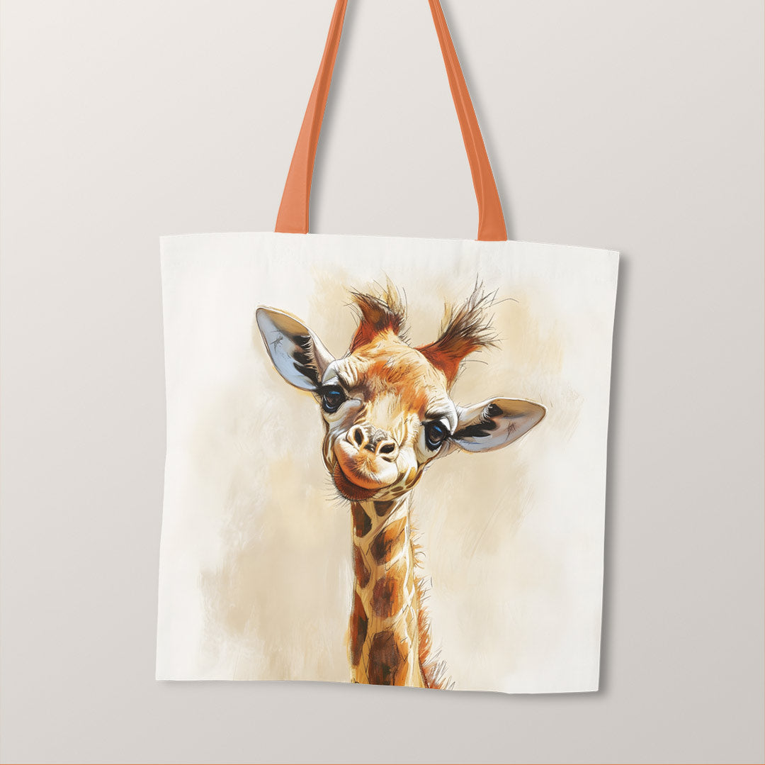 TOTE Giraffe Cream Fabric Bag Panel TP-165