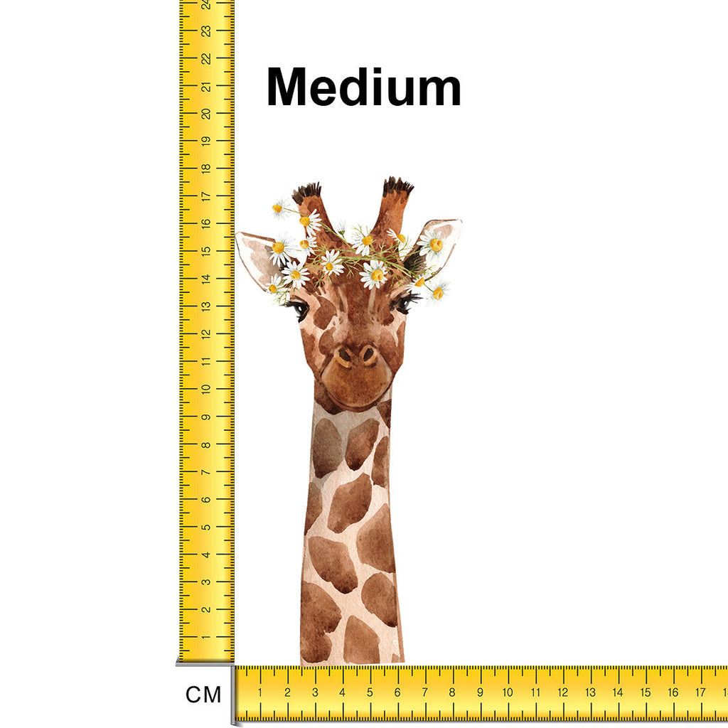 Giraffe with Daisies Iron on fabric heat transfer DTF-62