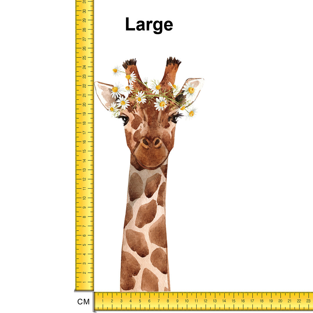Giraffe with Daisies Iron on fabric heat transfer DTF-62