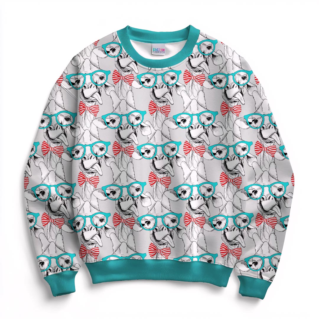 Giraffes with Bows Fabric