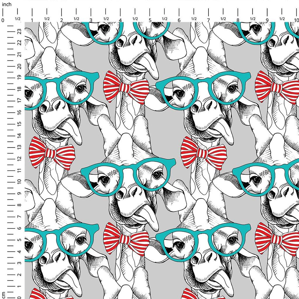 Giraffes with Bows Fabric