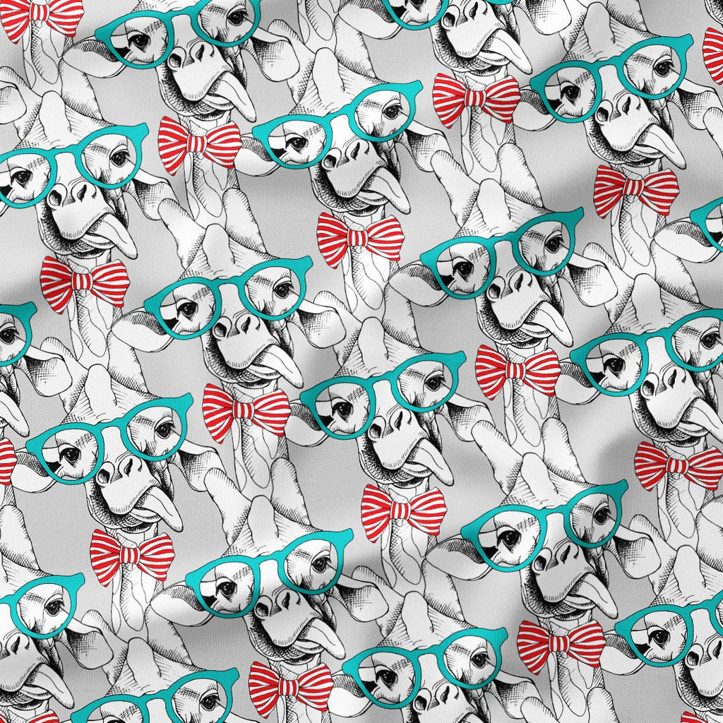 Giraffes with Bows Fabric