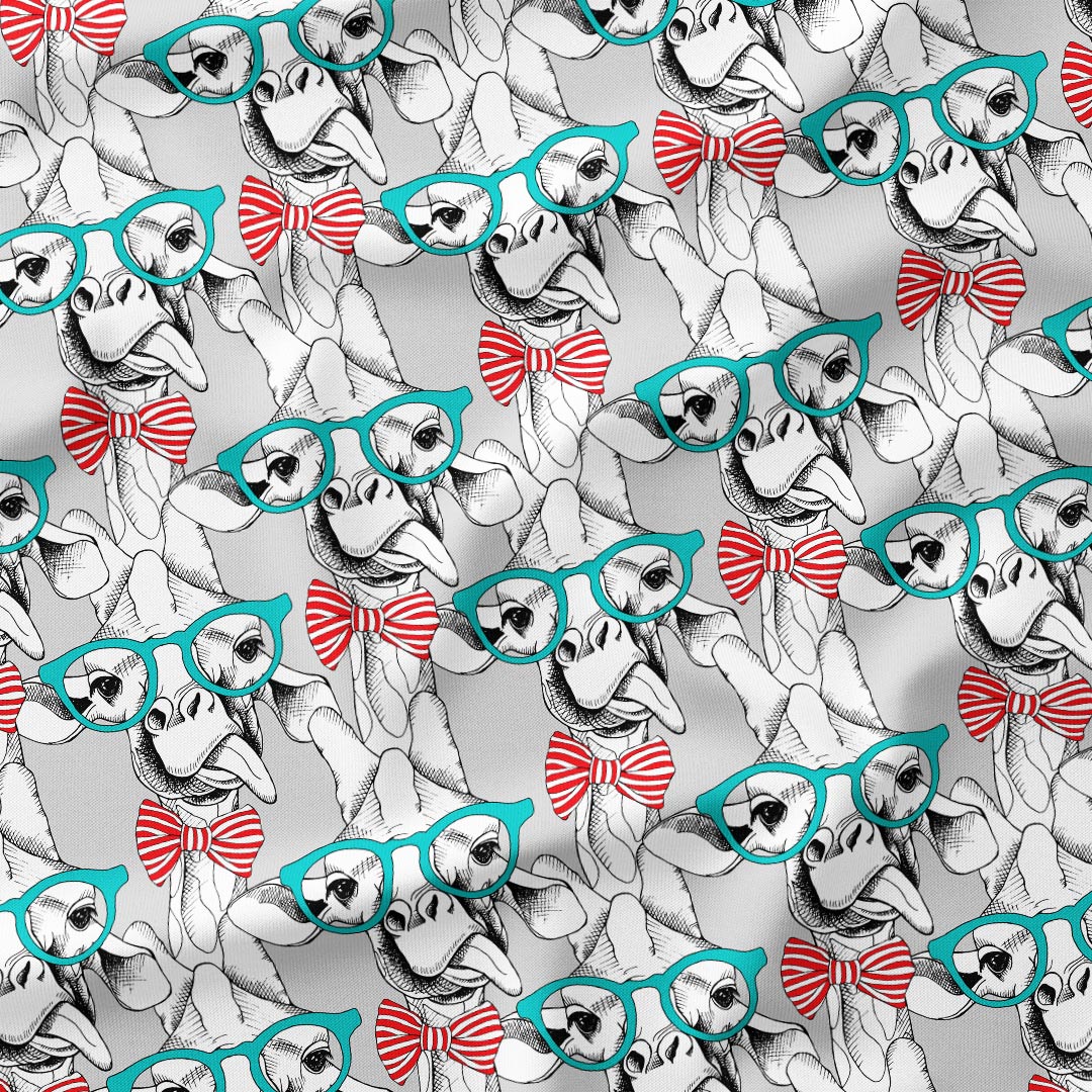 Giraffes with Bows Fabric