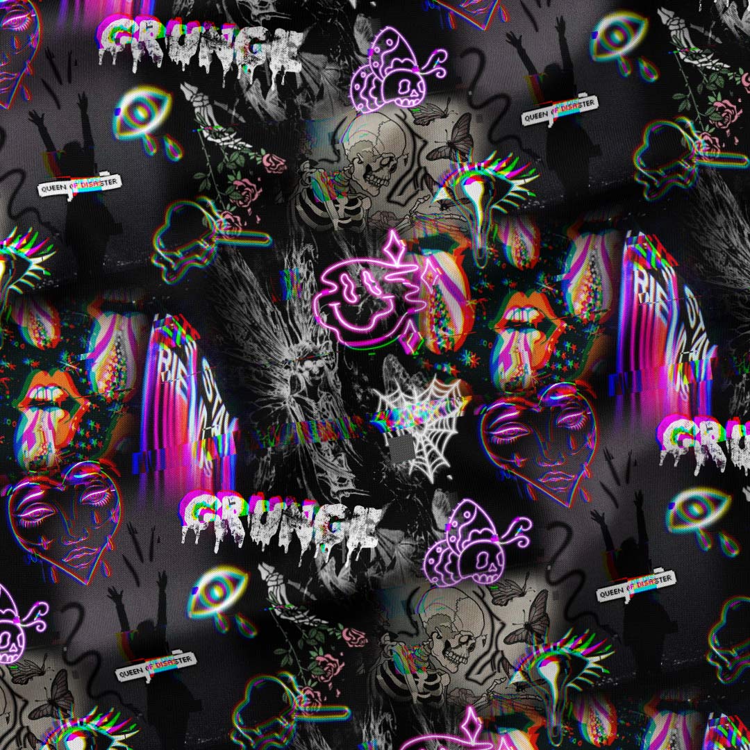Glitched Grunge Fabric