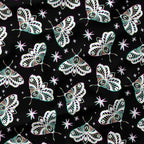 Glitched Moths Fabric