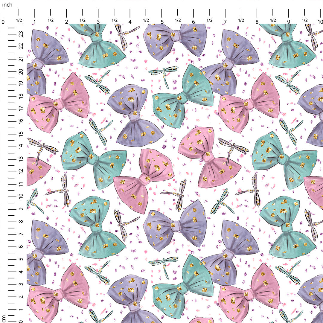Glitter Bows Fabric