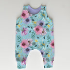 Glitter Floral Blue Fabric
