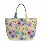 Glitter Floral Yellow Fabric