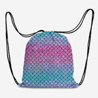 Glitter Scales Pink Blue Fabric