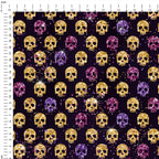 Glitter Skulls Fabric